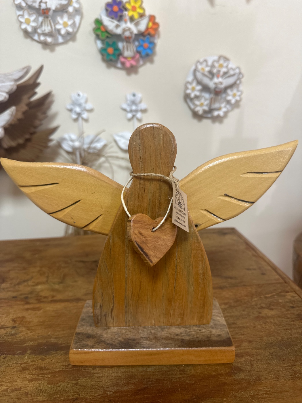 Anjo Madeira Peroba 22 cm