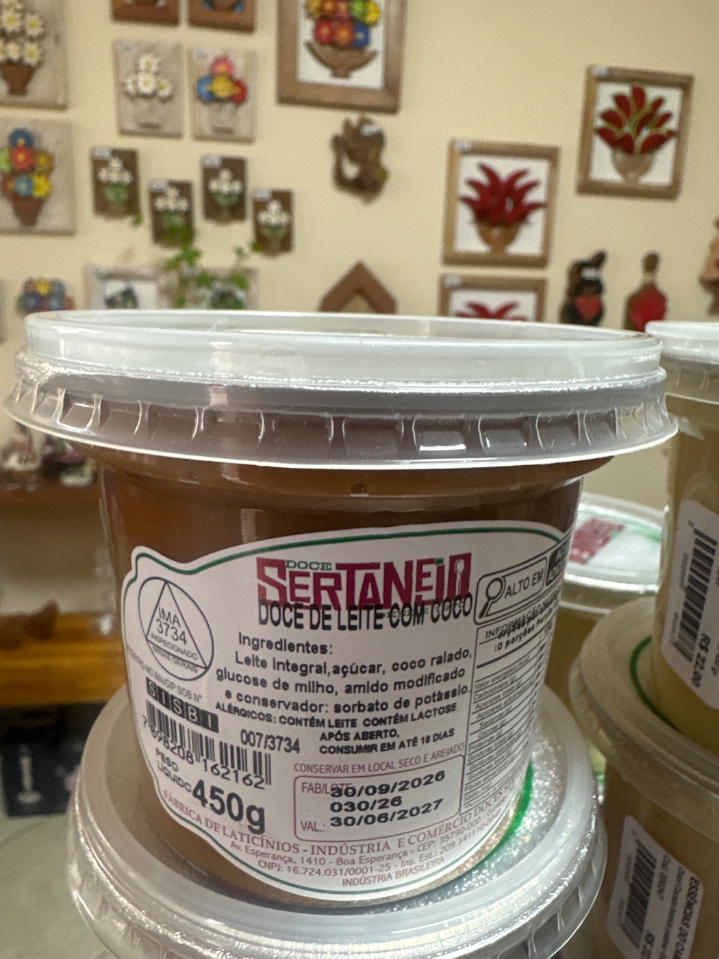 Doce Leite c/ coco pastoso 450 gr