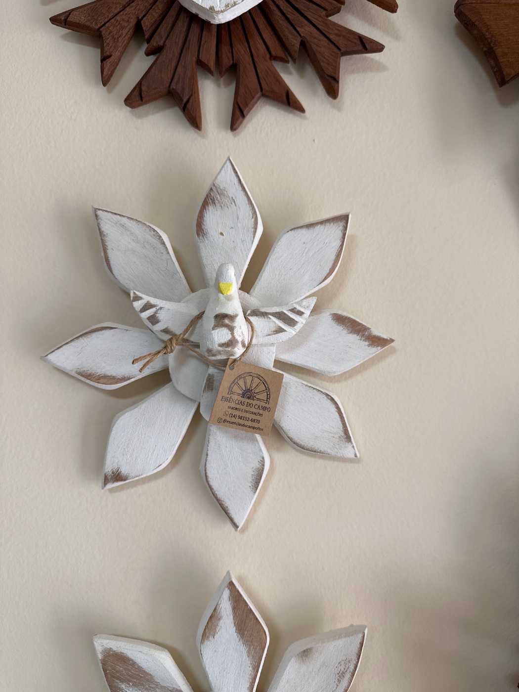 Espirito Santo Madeira Branco 20cm