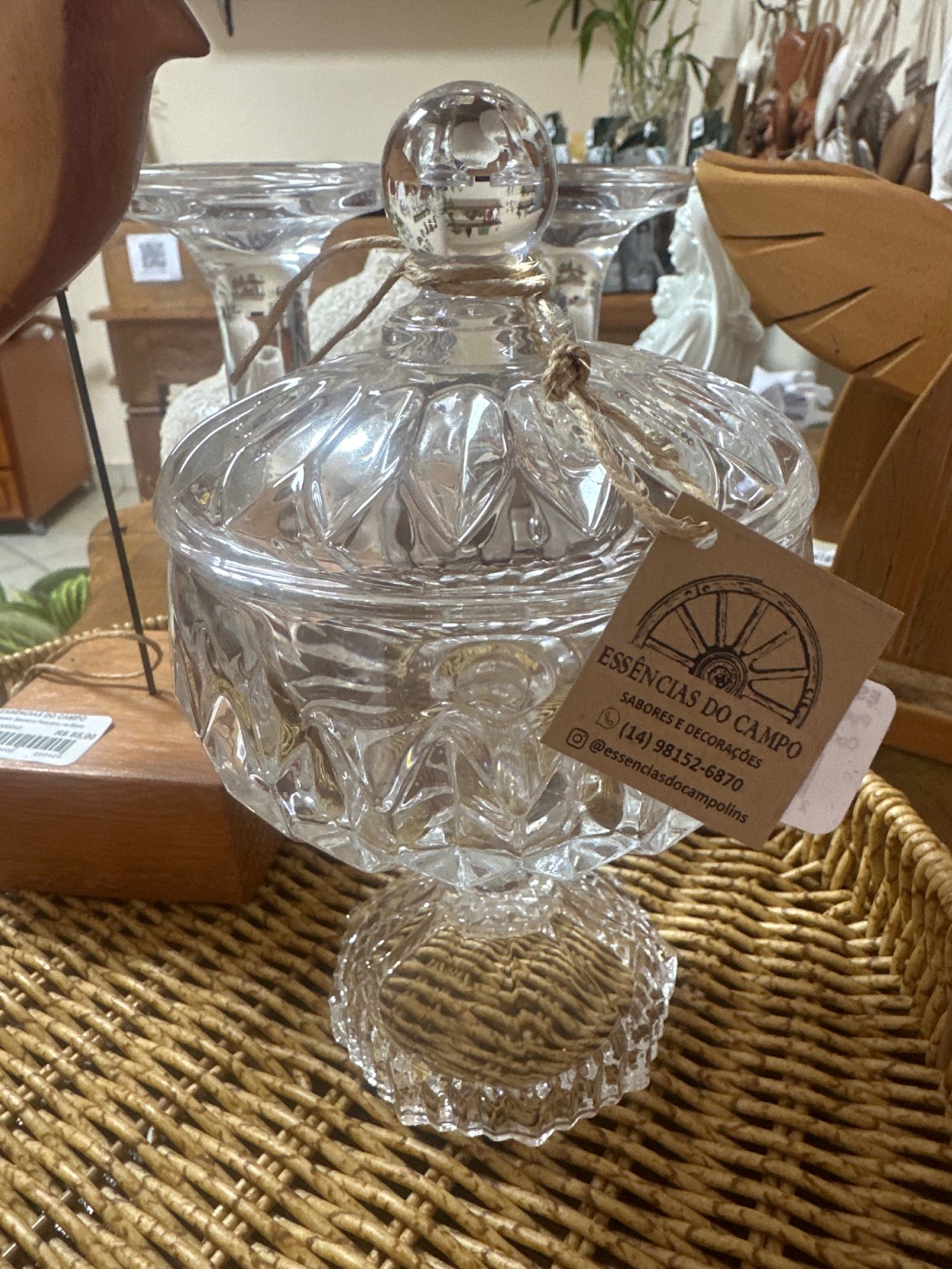 Potiche Decorativo Cristal