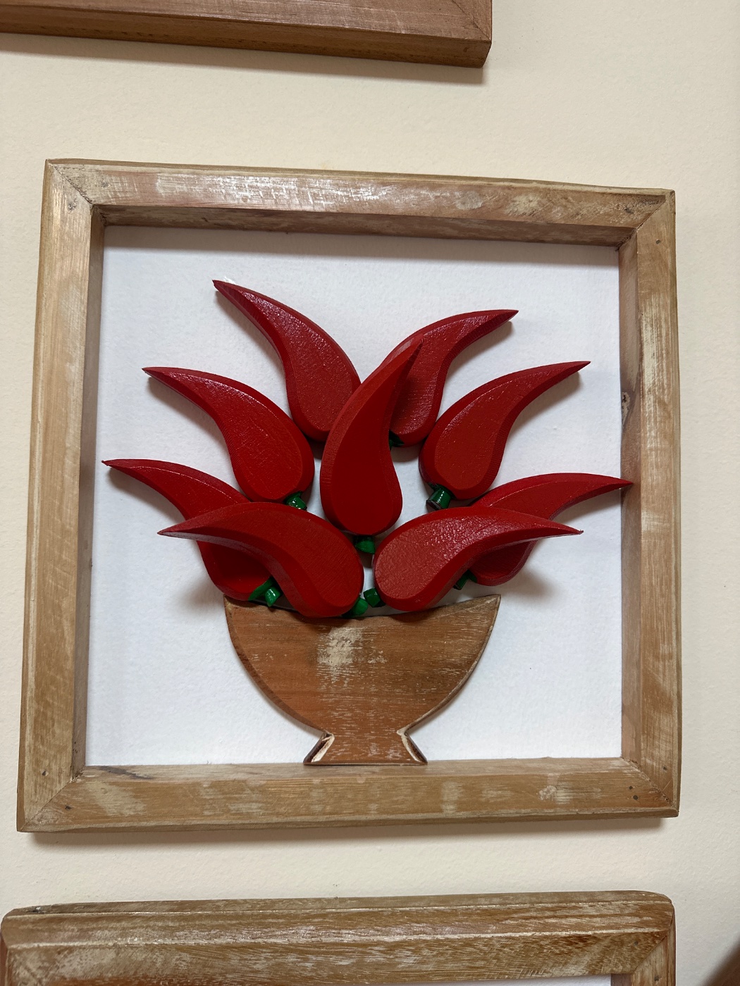 Quadro Madeira 30x30 cn Pimenta