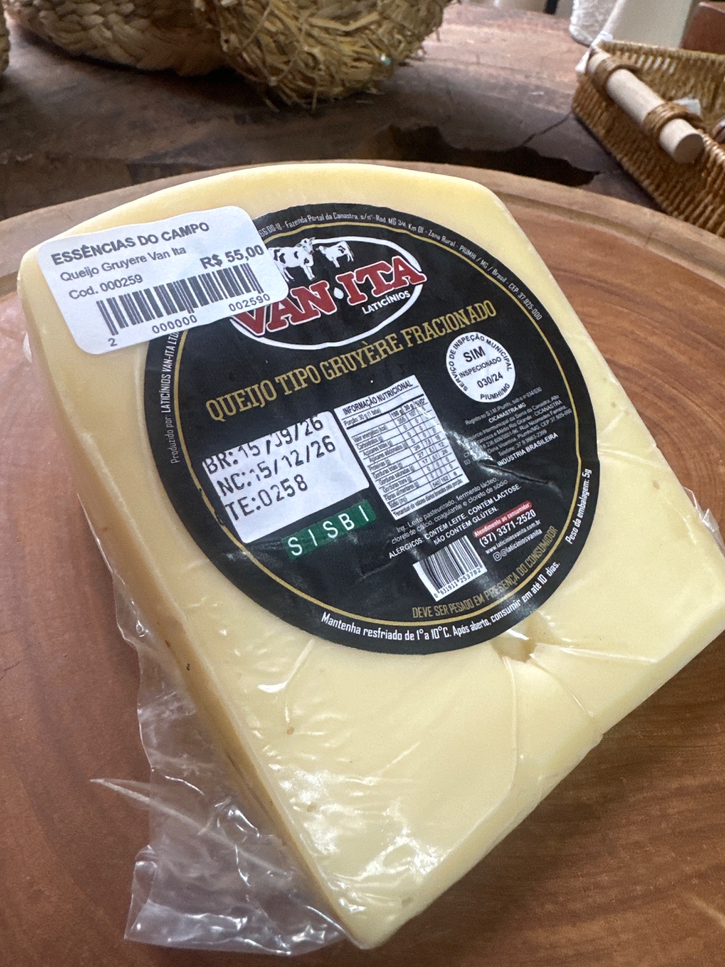 Queijo Gruyere Van Ita