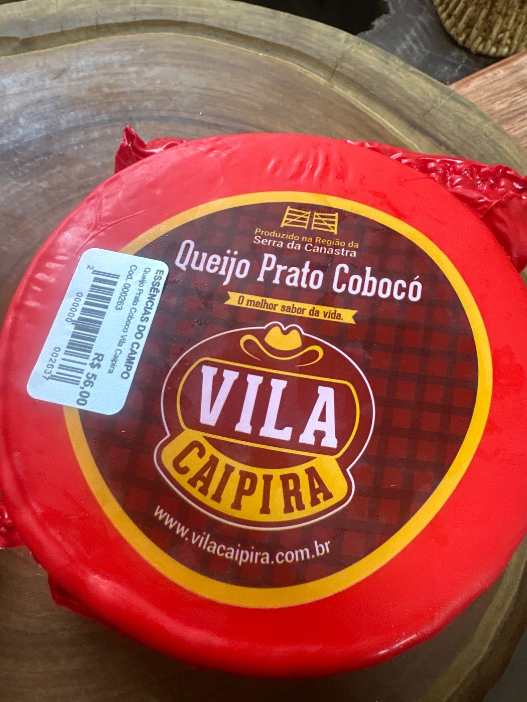 Queijo Prato Coboco Vila Caipira