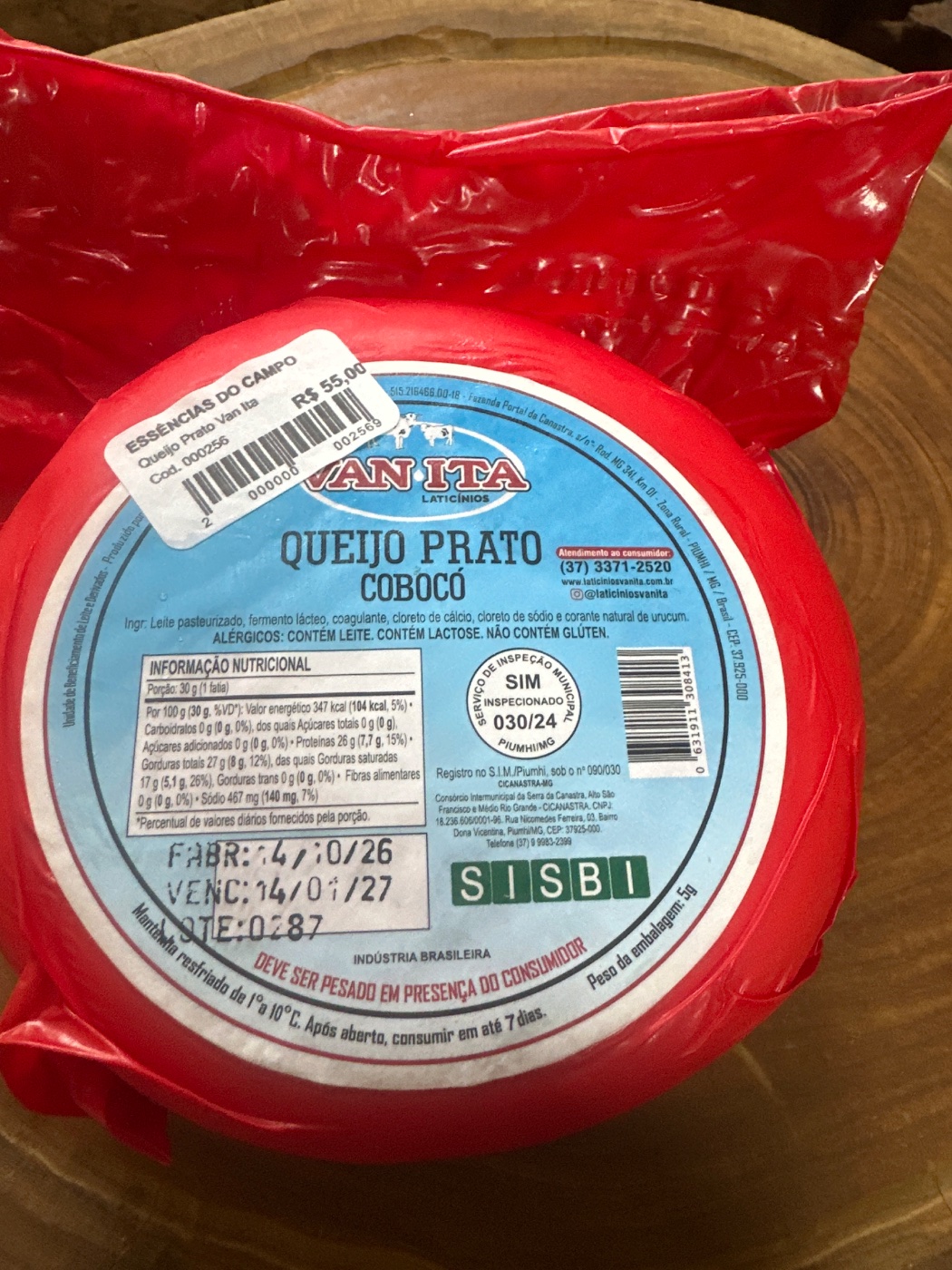 Queijo Prato Van Ita